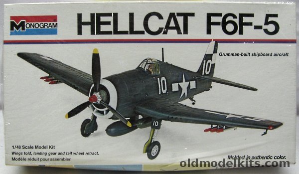 Monogram 1/48 Grumman F6F-5 Hellcat - 'White Box' Issue (F6F5), 6832 plastic model kit